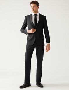 Пиджак стандартного кроя из эластичной ткани Marks &amp; Spencer, светло-серый