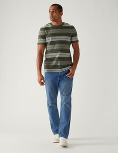 Свободные эластичные джинсы Marks &amp; Spencer, индиго