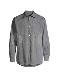 Рубашка в клетку на пуговицах спереди Undercover, цвет black check