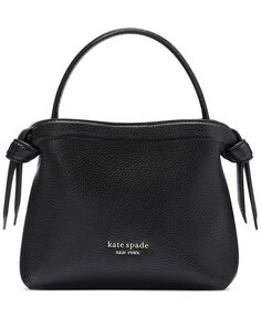 Миниатюрная сумка через плечо Knott из шагреневой кожи kate spade new york, черный