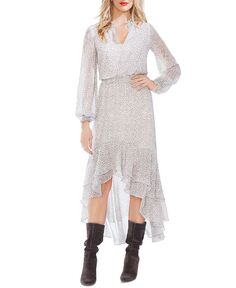 Платье с высоким вырезом и низким вырезом из коллекции Jaime Shrayber 1.STATE, слоновая кость/кремовый