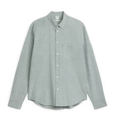Рубашка ARKET Oxford, серо-зеленый