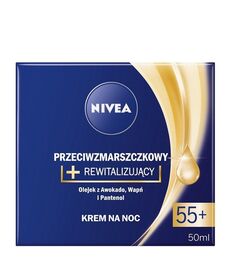 Nivea Przeciwzmarszczkowy + Rewitalizujący 55+ крем для лица на ночь, 50 ml