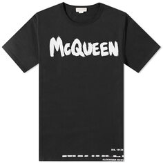 Футболка Alexander McQueen Grafitti Logo Tee