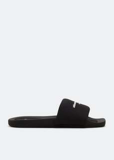 Шлепанцы ALEXANDER WANG Logo slides, черный