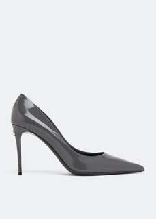 Туфли DOLCE&amp;GABBANA Kim polished calfskin pumps, серый