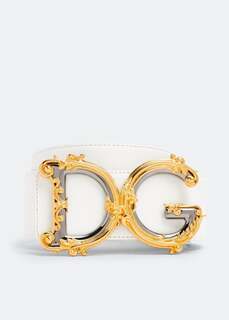 Ремень DOLCE&amp;GABBANA Baroque DG belt, белый