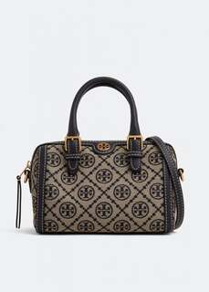 Сумка TORY BURCH T Monogram Mini Barrel bag, синий