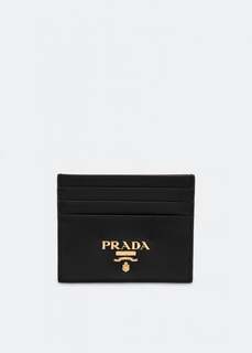Картхолдер PRADA Saffiano leather card holder, черный