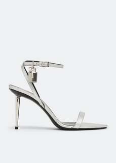 Сандалии TOM FORD Padlock naked sandals, серебряный