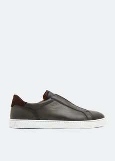 Кроссовки MAGNANNI Bowen leather sneakers, коричневый