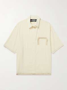 Рубашка Cabri из хлопка и поплина с отделкой тесьмой JACQUEMUS, кремовый