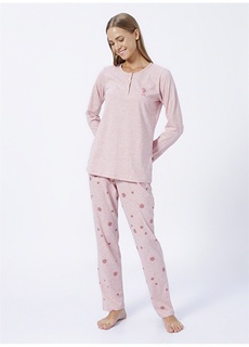 Розовый женский пижамный комплект с круглым вырезом U.S. Polo Assn.