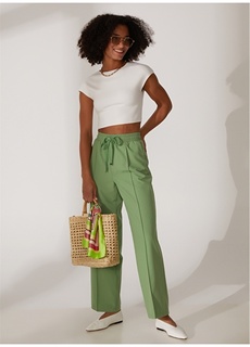 Нормальные зеленые женские брюки United Colors of Benetton