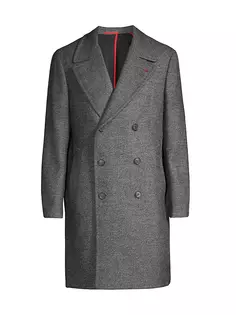 Шерстяное двубортное пальто Marshall Isaia, серый