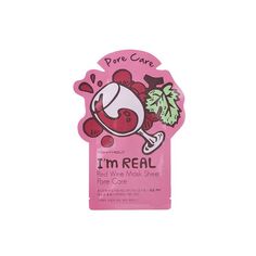 Маска для лица I&apos;m Red Wine Mask Sheet Pore Care Mascarilla Facial Poros Tonymoly, 21 gr