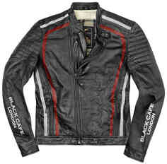Кожаная мотоциклетная куртка Seoul Black-Cafe London, черный/белый/красный