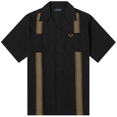 Рубашка Fred Perry Tape Short Sleeve Vacation, черный