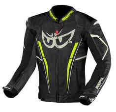 Мотоциклетная кожаная куртка Street Pro Evo Berik, черный/серый/желтый