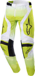 Молодежные брюки для мотокросса Racer Push Alpinestars, белый/желтый