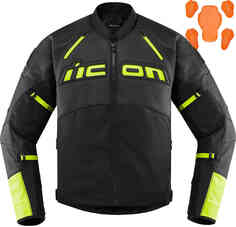 Мотоциклетная текстильная/кожаная куртка Contra2 Icon, черный/неоновый