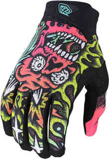 Перчатки для мотокросса Air Skull Demon Troy Lee Designs, оранжевый/зеленый