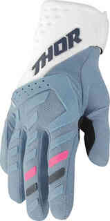 Spectrum 2024 Женские перчатки для мотокросса Thor, синий/белый