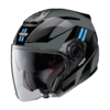 N40-5 06 Реактивный шлем N-Com Crosswalk Nolan, черный/серый/синий
