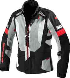 Мотоциклетная текстильная куртка Terranet Spidi, черный/серый/красный
