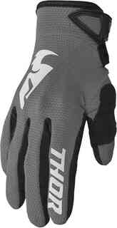 Секторные перчатки для мотокросса Thor, серый/черный