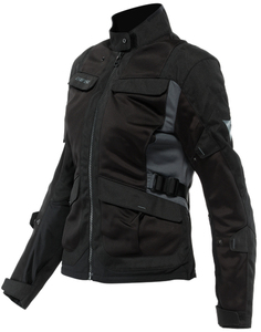 Женская мотоциклетная текстильная куртка Desert Tex Dainese, черный/серый