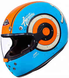Ретро-приключенческий шлем SMK, синий мэтт СМК