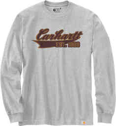 Рубашка свободного кроя с длинными рукавами и графикой Carhartt, серый