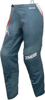 Женские брюки для мотокросса с секторным разрезом Thor, синий/белый/красный