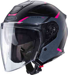 Реактивный шлем Flyon II Boss Caberg, черный матовый/розовый