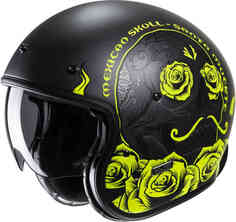 Ретро-шлем V31 Desto HJC, черный желтый