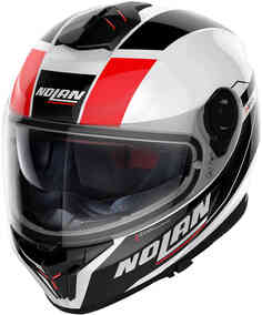 N80-8 Шлем Мандрагоры N-Com Nolan, белый/черный/красный