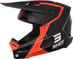 Шлем Furious Reflex для мотокросса Shot, черный матовый/оранжевый
