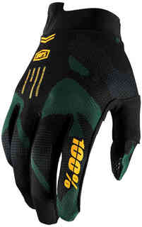 100% велосипедные перчатки iTrack Sentinel 1, черный/зеленый 1%