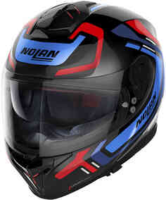 N80-8 Шлем Ally N-Com Nolan, черный/красный/синий