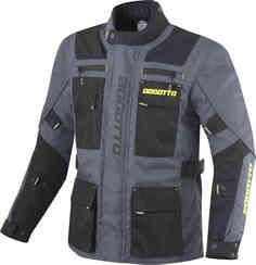 Водонепроницаемая мотоциклетная текстильная куртка Covelo Bogotto, черный/серый/флуоресцентный желтый