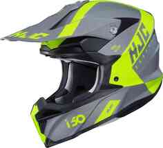 i50 Стертый шлем для мотокросса HJC, серый/желтый