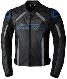 Мотоциклетная кожаная куртка S1 RST, черный/синий