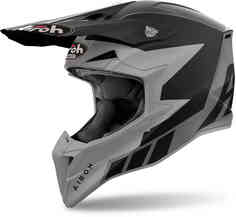 Wraaap Reloaded Мотокроссовый шлем Airoh, черный/серый