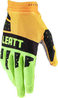 2.5 Контрастные перчатки X-Flow для мотокросса Leatt, черный/зеленый/желтый
