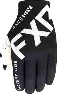 Перчатки для мотокросса Slip-On Lite MX Gear FXR, черно-белый