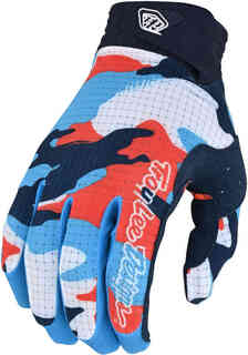 Молодежные перчатки для мотокросса Air Formula Camo Troy Lee Designs, синий/белый/оранжевый