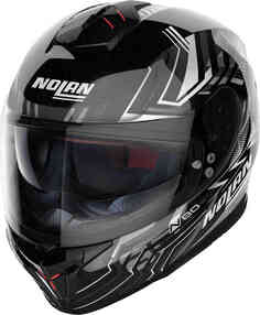 N80-8 Шлем Turbolence N-Com Nolan, черный/серый/серебристый