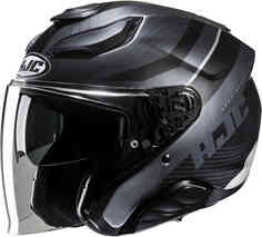 F31 Наби Реактивный шлем HJC, черный/антрацит/серебристый