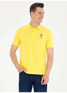 Темно-желтая мужская футболка-поло U.S. Polo Assn.